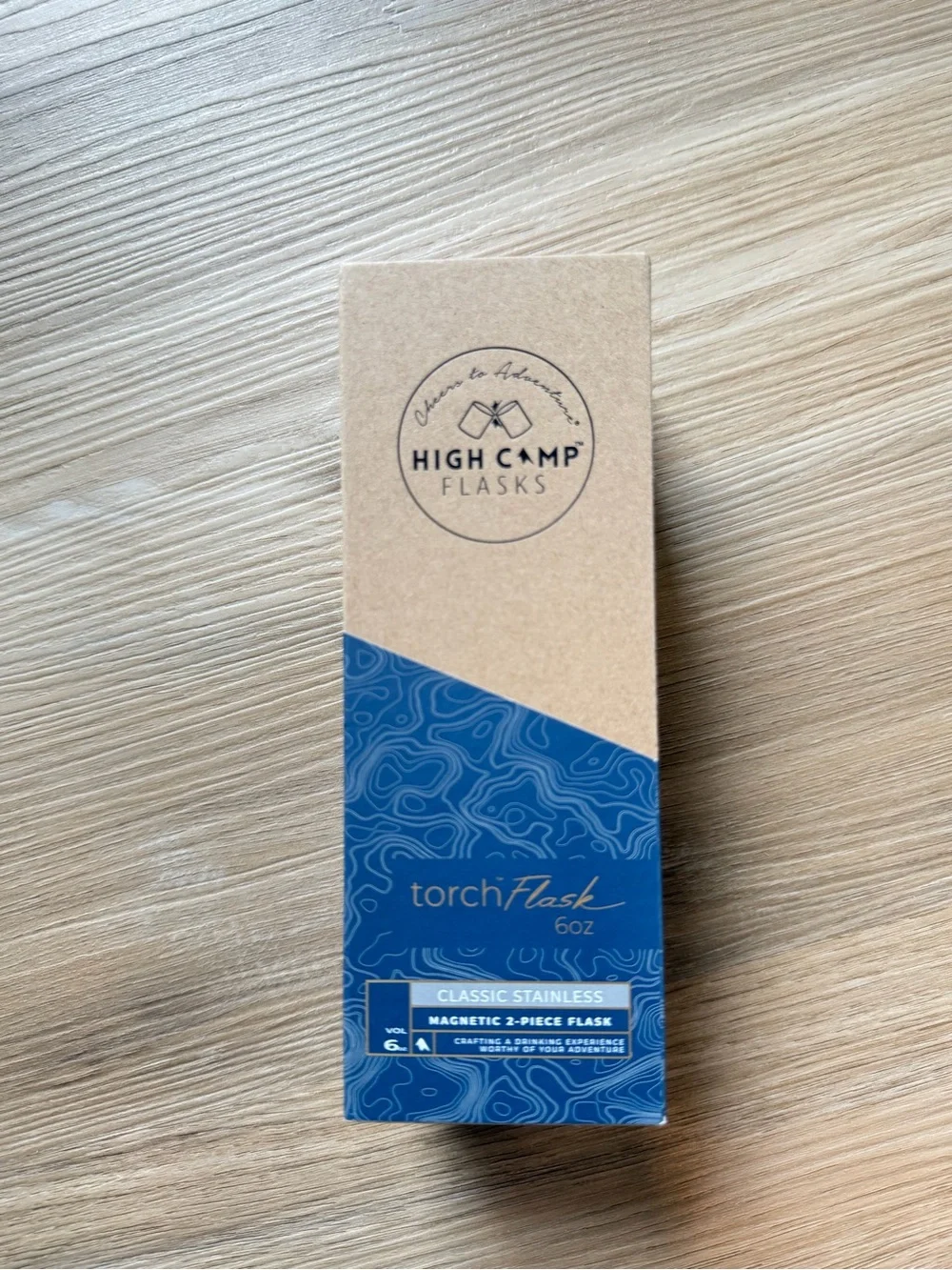 High Camp Torch Flask Special Edition, Classic Stainless Steel , 6oz Brand New.